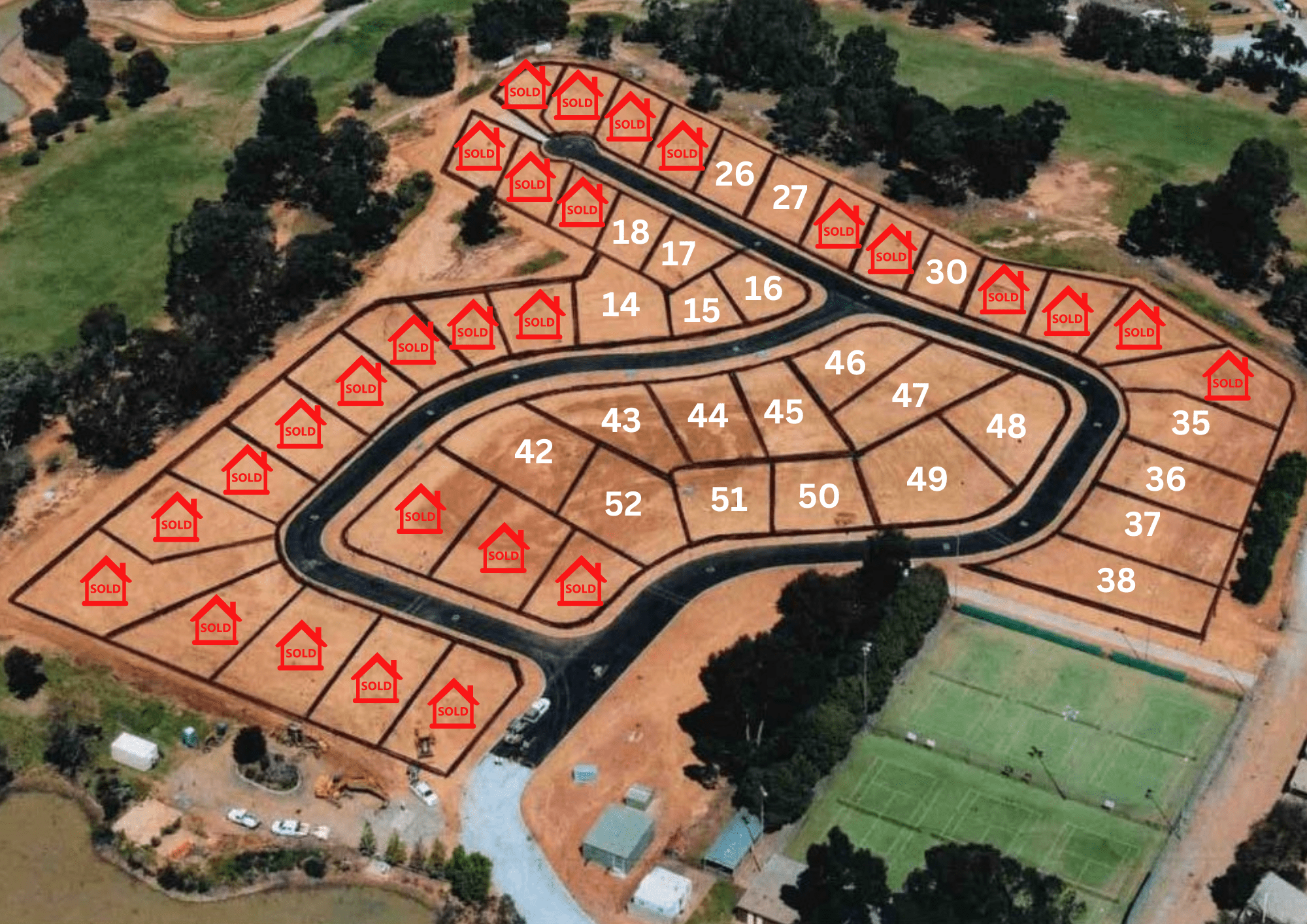 The Golf Club Estate Block Map